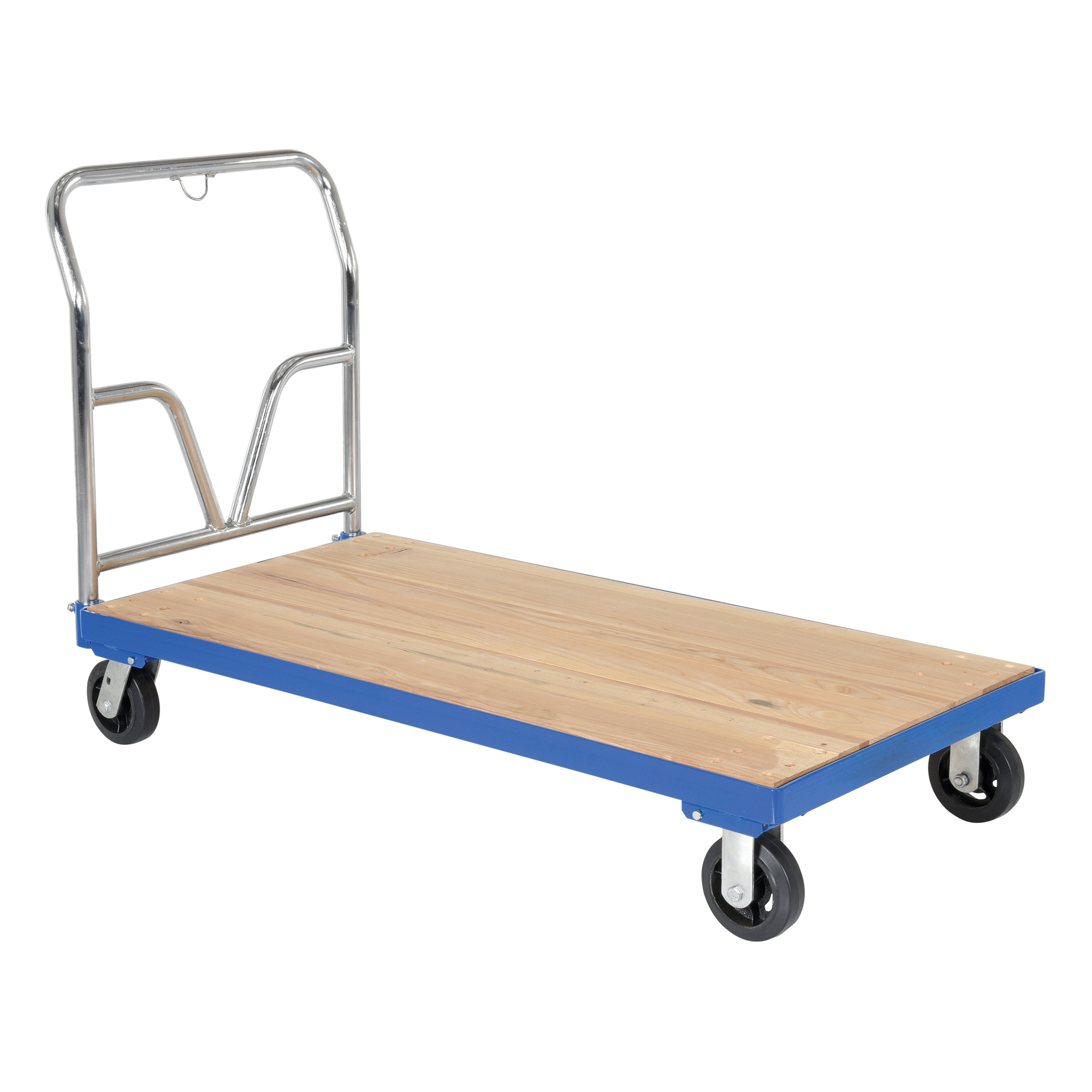Vestil Hardwood Platform Truck - 54.5in. x 27in., Steel Frame, 1600-Lb. Capacity, Model# VHPT/S-2754